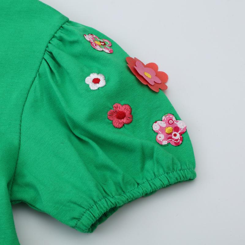 Summer New Children's Dress Girls Dress Style Fashion Girls Cartoon Embroidered Princess Dress