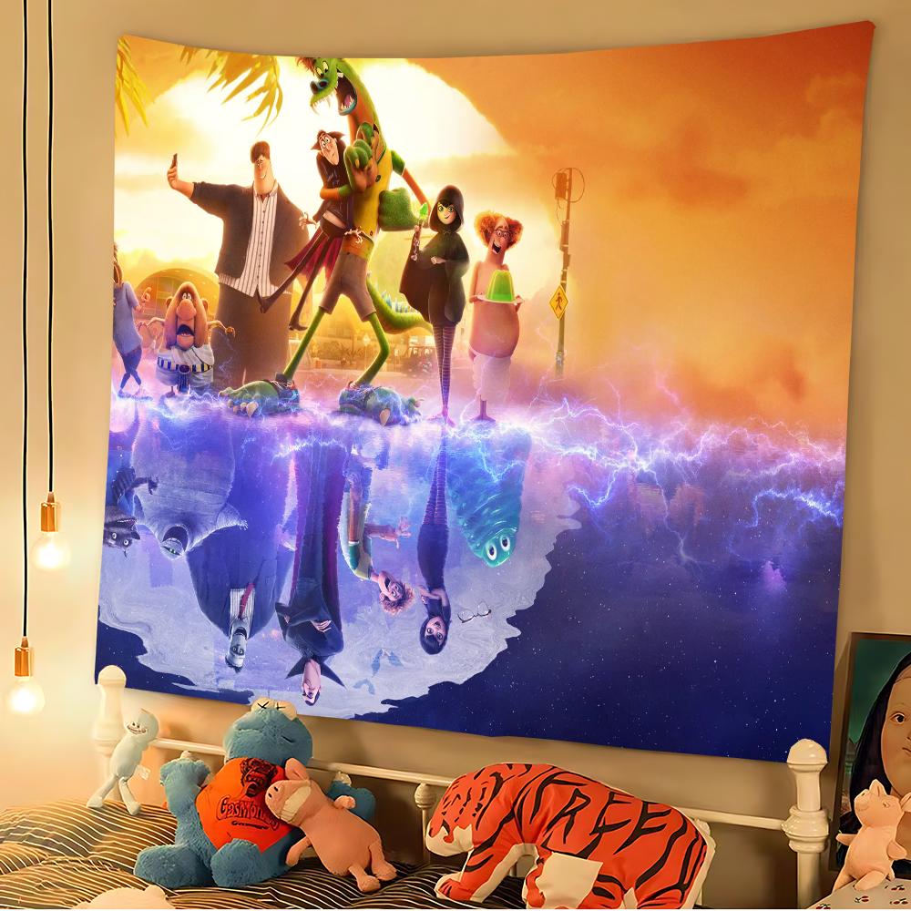 Pânză de fundal reutilizabilă Hotel Transylvania Pânză de fundal cu imprimeu de animale pentru decorarea petrecerii de ziua copiilor
