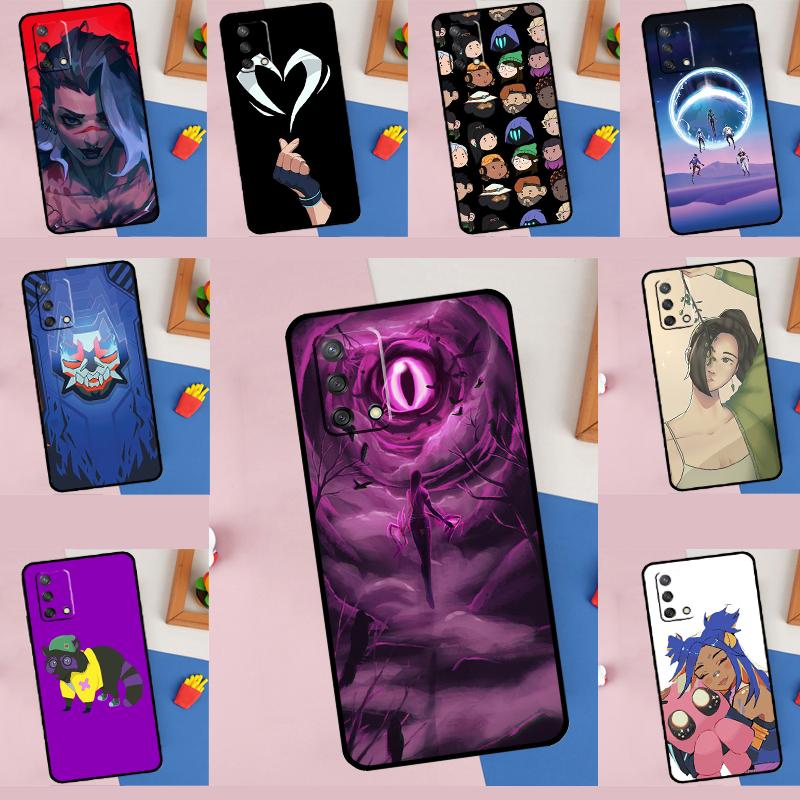 Cartoon Valorant Case For Oppo A18 A38 A58 A78 A98 A74 A94 A54 A40 A60 A80 A16 A76 A96 A15 A57S A17 A77 Cover