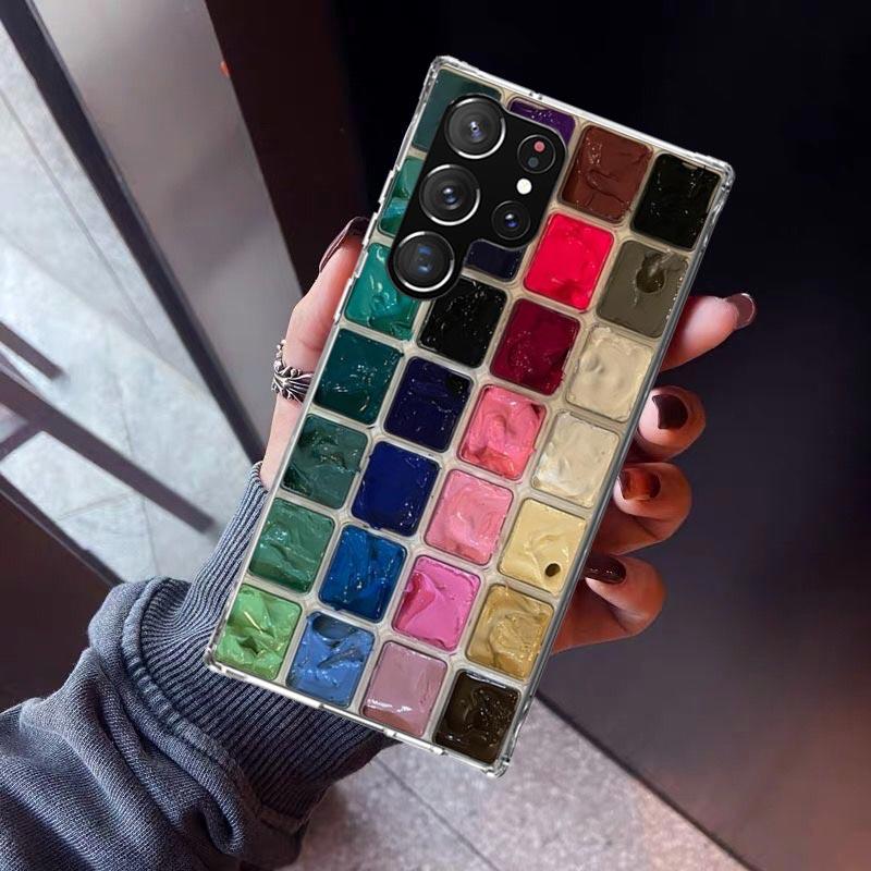 Watercolors Set Paint Palette Painting Box Phone Case For Samsung Galaxy S23 S24 S25 Edge S26 Ultra S22 + S21 Plus S20 FE Cover