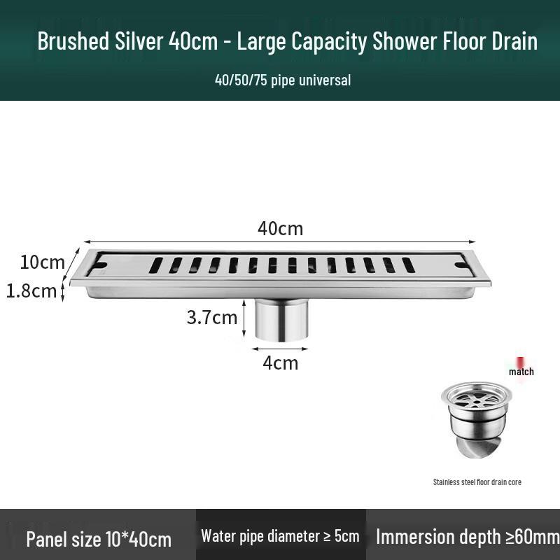 MDNG 304 Stainless Steel Linear Floor Drain