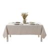 Nappe effet lin - EDEN - Naia - 140 x 240 cm - Feuilles sauge sur fond beige - Polycoton, entretien facile