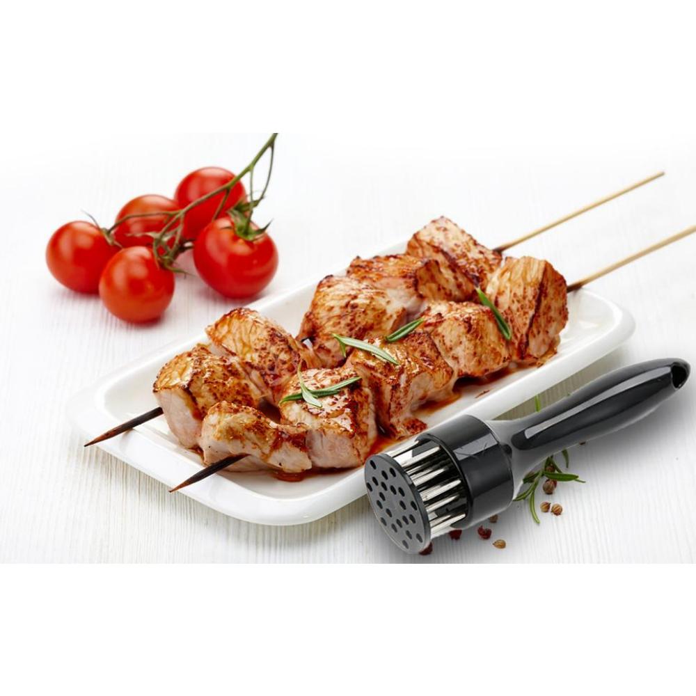 Meat tenderizer tools, 16/21 sharp needle meat tenderizer, piercing meat, tenderizing steak, beef, chicken, pork, grilling, mari
