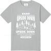 Graphic summer For her tshirt Camp Upside Down Forest Campfire Adventure Summer 1983 Short Sleeve Comfortable Oneck Tee shirt