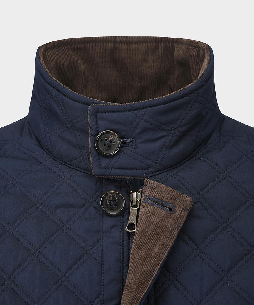 Brooks Brothers Diamond Quilted Blazer (Navy) (Bbojmm4827Qef)