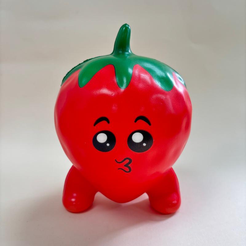 Cartoon Cute Strawberry Squishy Toy - Stress Relief & Claw Machine Fun