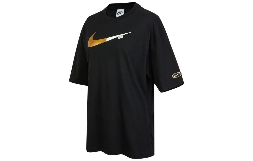 Nike Drop Shoulder Sleeve T Shirt Women s Black DX6291-010 S
