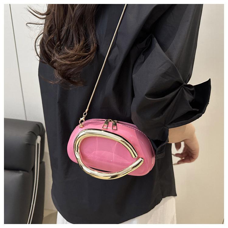 Clash Of Colours Design Personality Temperament Fashion Chain Crossbody Shoulder Small Square Women's Bags