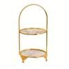 Iron Art Dessert Fruit Plate Two Layers Cake Stand Birthday Dessert Tray  Wedding Party