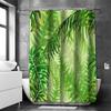 Frond Bathing Curtain  Bathroom Nordic Green Leaf  Shower Curtain Waterproof With 12 Hooks Home Deco