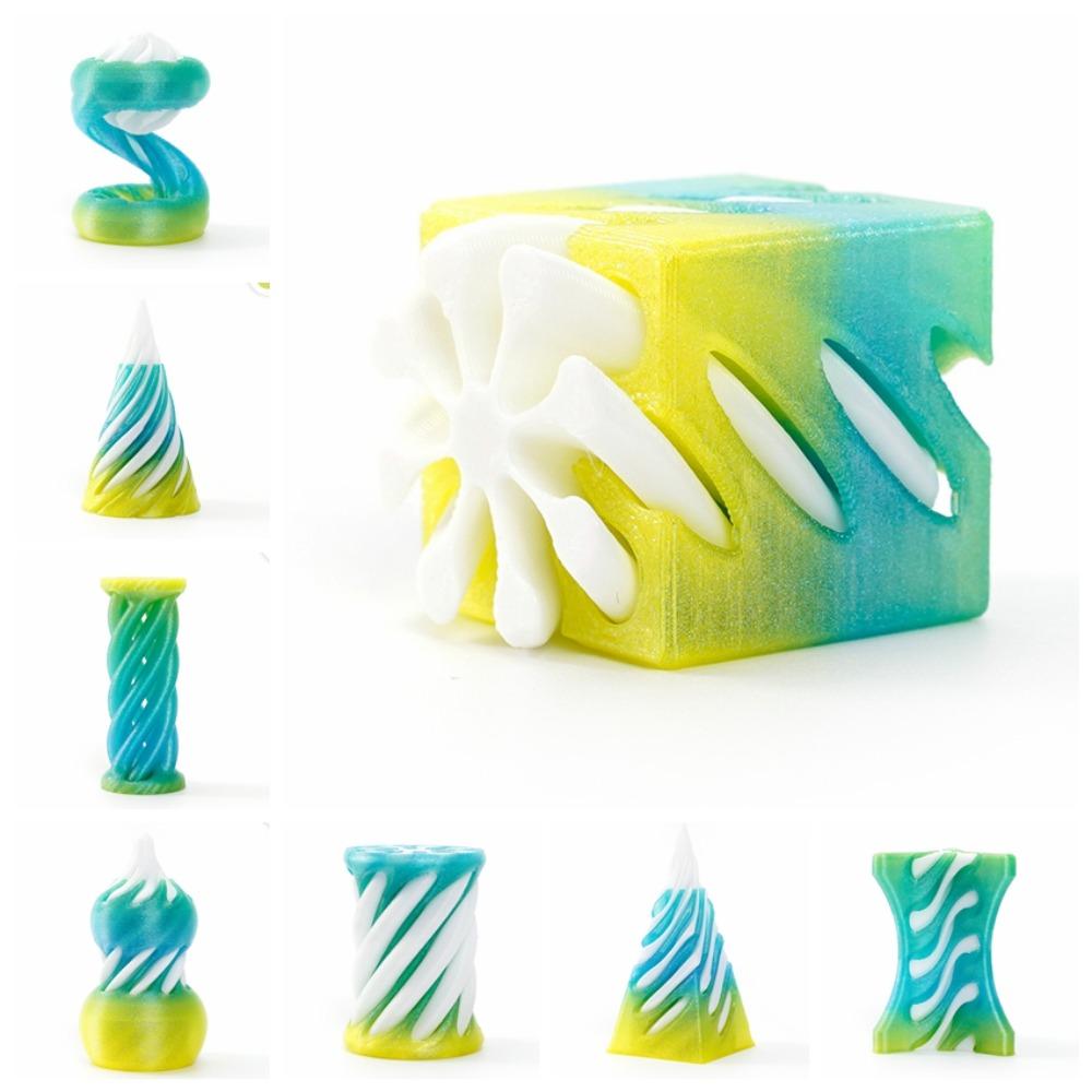 Passthrough Sculpture 3D Printed Spiral Cone Toy Decorative 3D Printed Rotating Pyramid  Halloween