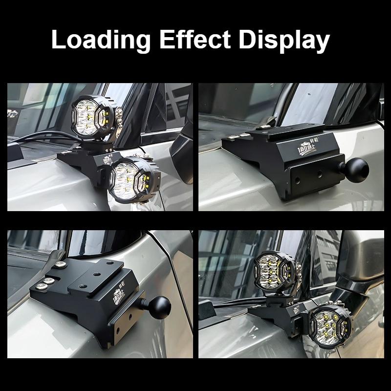 For Jetour T2 A-Pillar Dual Lamp Quick-Release Bracket Hood Auxiliary LED Spotlight Bracket Modification Accessory
