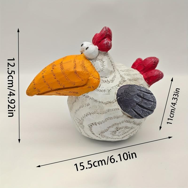 Hen's Yard Chicken Garden Gardening Indoor Decoration Small Figurine Resin Craft Atmosphere Decoration Figurine