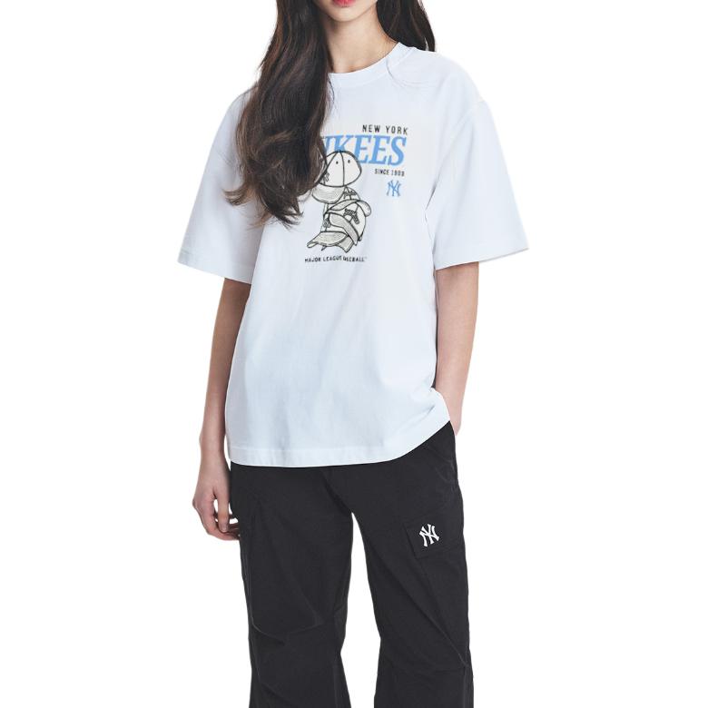 New MLB T Shirts Men's White 3ATSN0154-50IVS