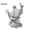 Desktop Micro Landscape Ornaments Halloween Ghost Figurine, Resin Miniature Chain Ghost, Face-Palm Pumpkin Craft for Collections Cute Spooky