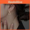 Chic Geometric Heart Design Heart-shaped Copper Earrings For Women In Gold And Silver