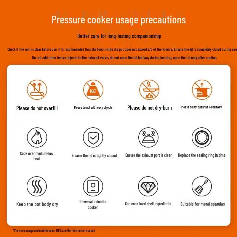 SUPOR 22cm 304 Stainless Steel Pressure Cooker & Steamer