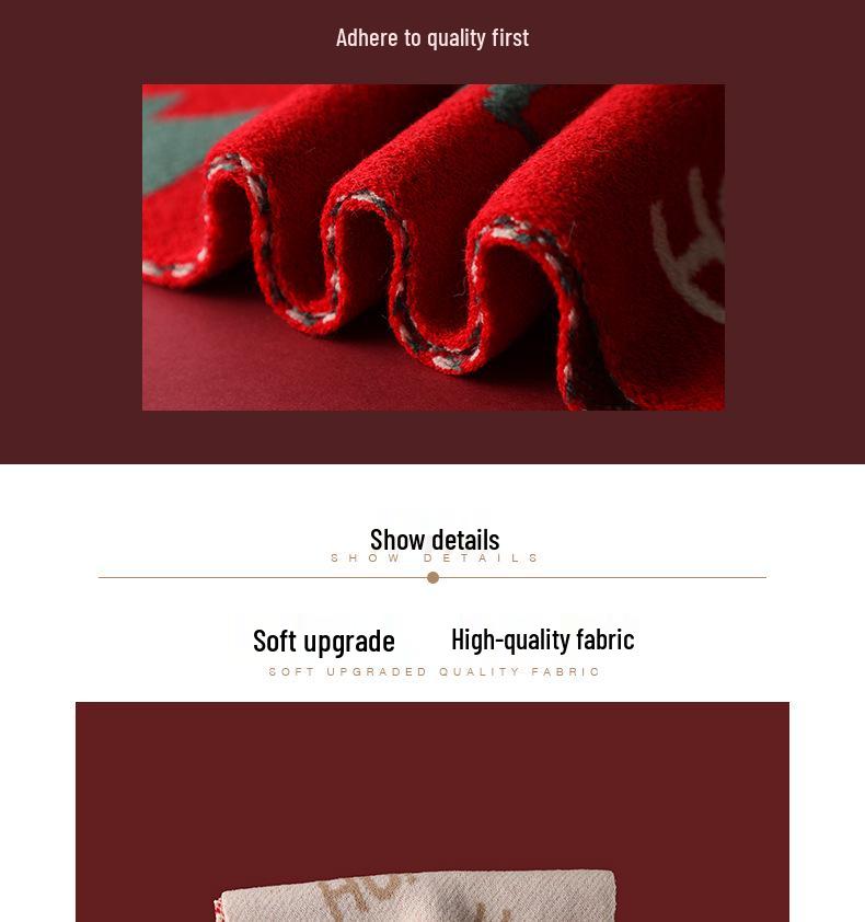 Czerwony szalik Świętego Mikołaja dla kobiet - Wszechstronny, ciepły i uroczy prezent świąteczny