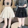 Cotton Blend Puff Skirt For Women With Bowknot Pattern For Autumn Winter Fashion