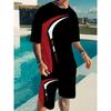 Summer Street Men's Casual Fashion Loose Comfortable Short Sleeve Set