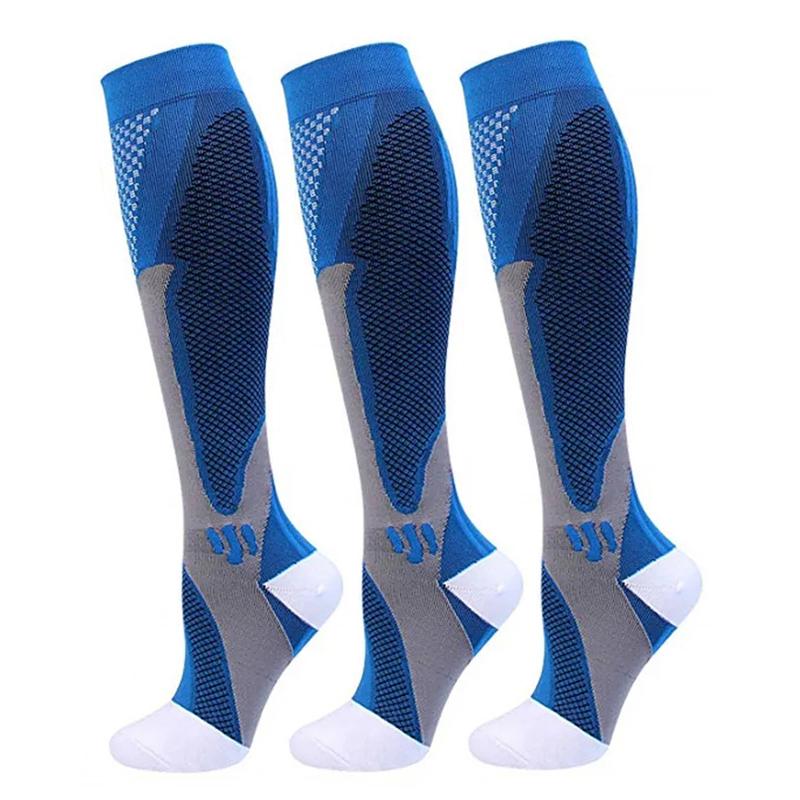 6Pairs New 20-30Mmhg Compression Socks High Stockings For Men & Women Sports Marathon Cycling Football Varicose Veins Eu35-45