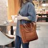 Women's Retro Corduroy Tote - Large Capacity Striped Shoulder or Crossbody Bag