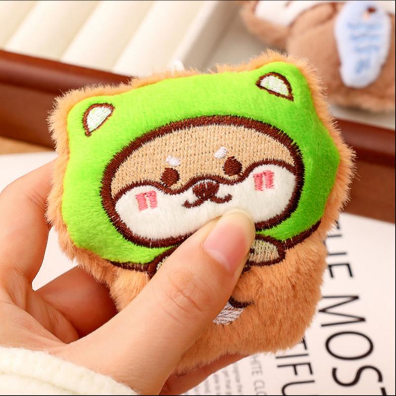 Cute Animation Plush Kitten Keychain Creative Fashion Squeak Cat Pendant Backpack Decoration Pendant Accessories Present