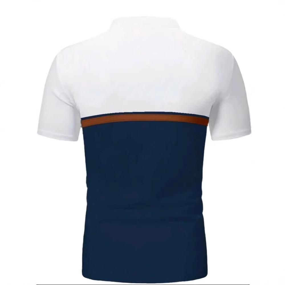 New Men Summer Short Sleeve Stand Collar Polo Shirt Men Fashion Business Casual Tops Polo