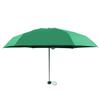 Compact 5-Fold Umbrella Women UPF 50 UV Protection Lightweight 6-Rib Manual Open Black Coated Fabric Portable Capsule