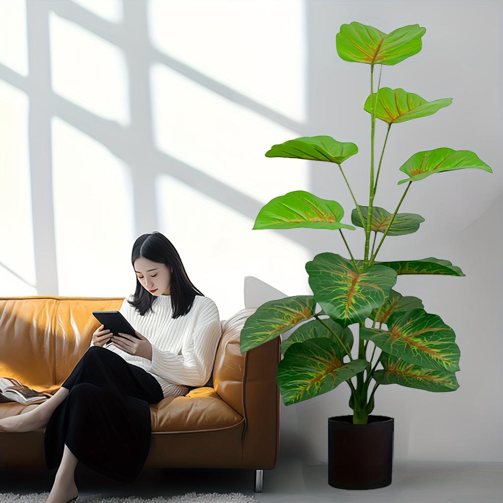 43" Artificial Palm Tree With 15 Green Leaves - Outdoor UV Resistant Artificial Plant For Various Room Types, Does Not Include Pot
