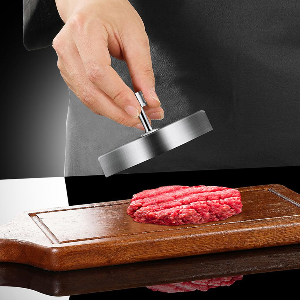 Round Burger Press 304 Stainless Steel Burger Press Hamburger Mould Patty Maker for Grill Griddle BB