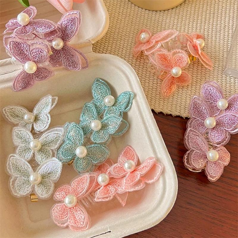 Schmetterling Perle Glattes Haarseil Haarbänder Stirnband Telefondraht Haarbänder Pferdeschwanz Haarseil