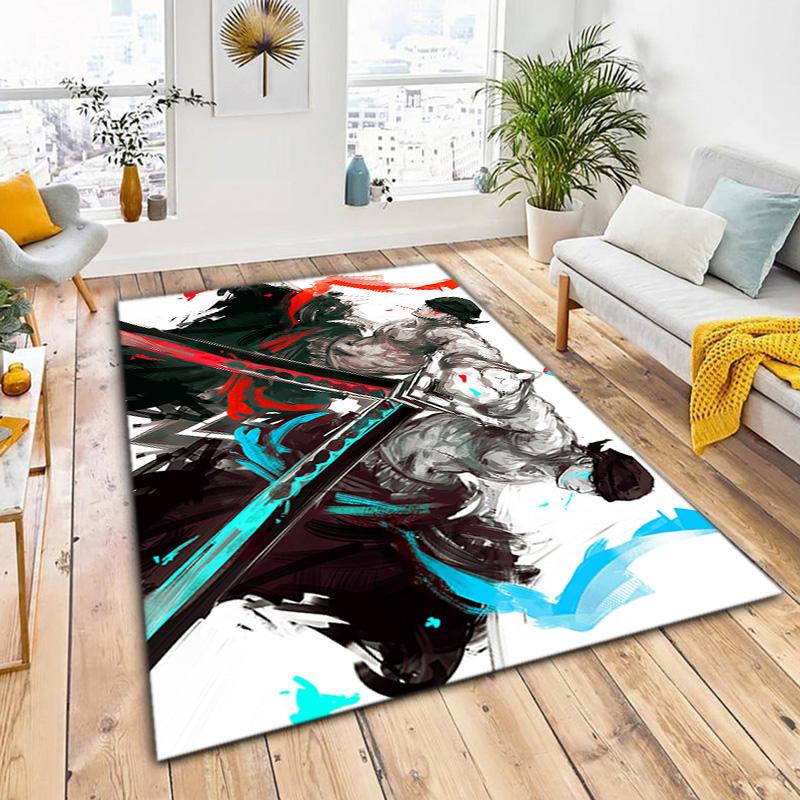 Starring the Japanese Cartoon ONE PIECE Monkey D. Luffy Carpet Is Suitable for Living Room and Bedroom Doormats Office Balcony Decorative Carpet V11