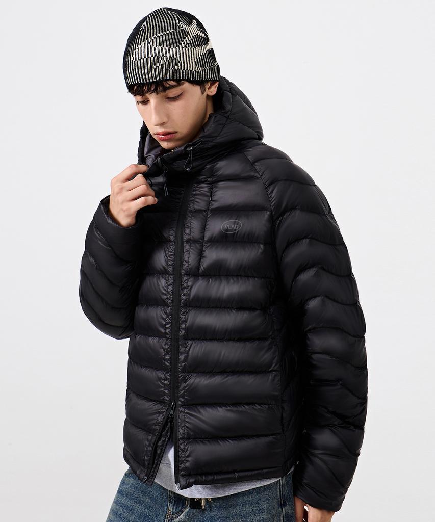 Dimitri Black Vlad Light Shell Lightweight Down Jacket_Hooded Black