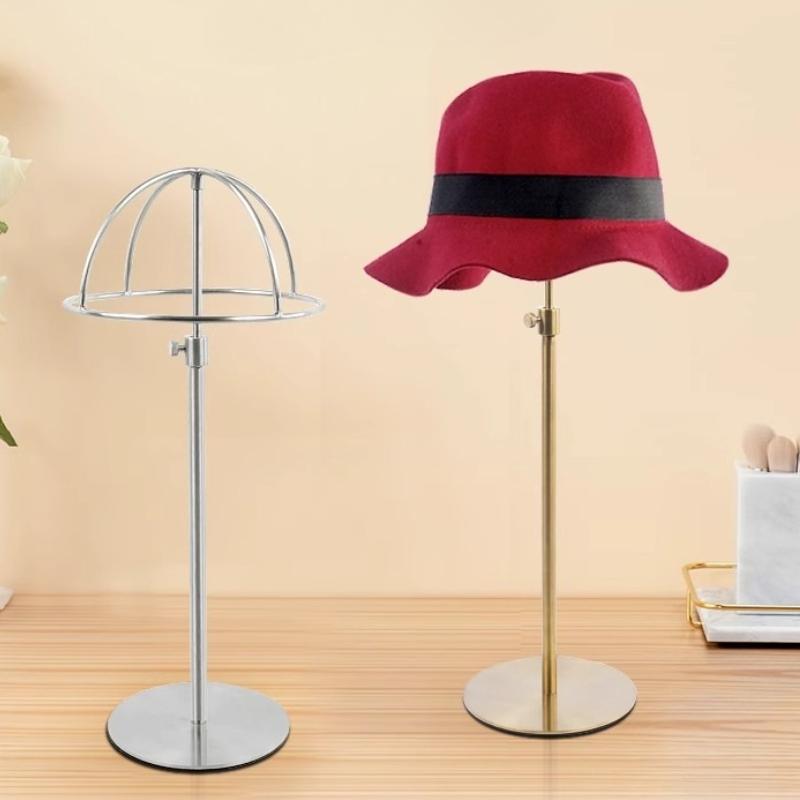 Adjustable Hats Hanger Holder Stainless Steel Hat Organizer Hanging Baseball Caps Display Stand Hanging Up Storage Accessories
