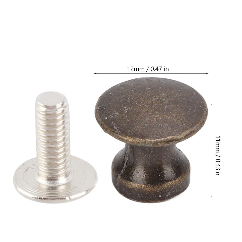 20pcs Cabinet Handle Zinc Alloy Single Hole Handle 12x11MM Round Head Drawer Pulls Bronze Vintage Cabinet Knobs Wood Case