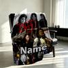 Coperta Personalizzata con Nome Michael Jackson, Arredamento Casa, Camera da Letto, Divano, Campeggio, Divano, Regali per Compleanno Natale