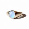 Rainbow Moonstone Signet Ring, 925 Solid Sterling Silver, Oval Moonstone Ring, Men Women Promise Ring, Handmade Jewelry