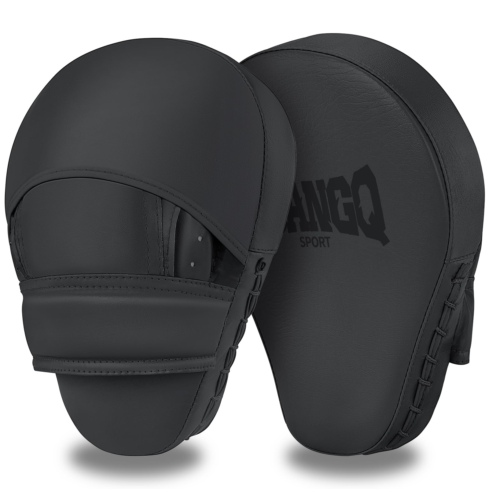 

FIVING Punching Mitts, Boxing Punching Gloves, Mitts for Training, Karate, and MMA, Exercise, Ambidextrous, Set of 2 (Black)