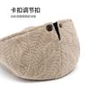 Men and women autumn and winter warm beret painter hat wool knitted cap casual forward hat British newsboy hat