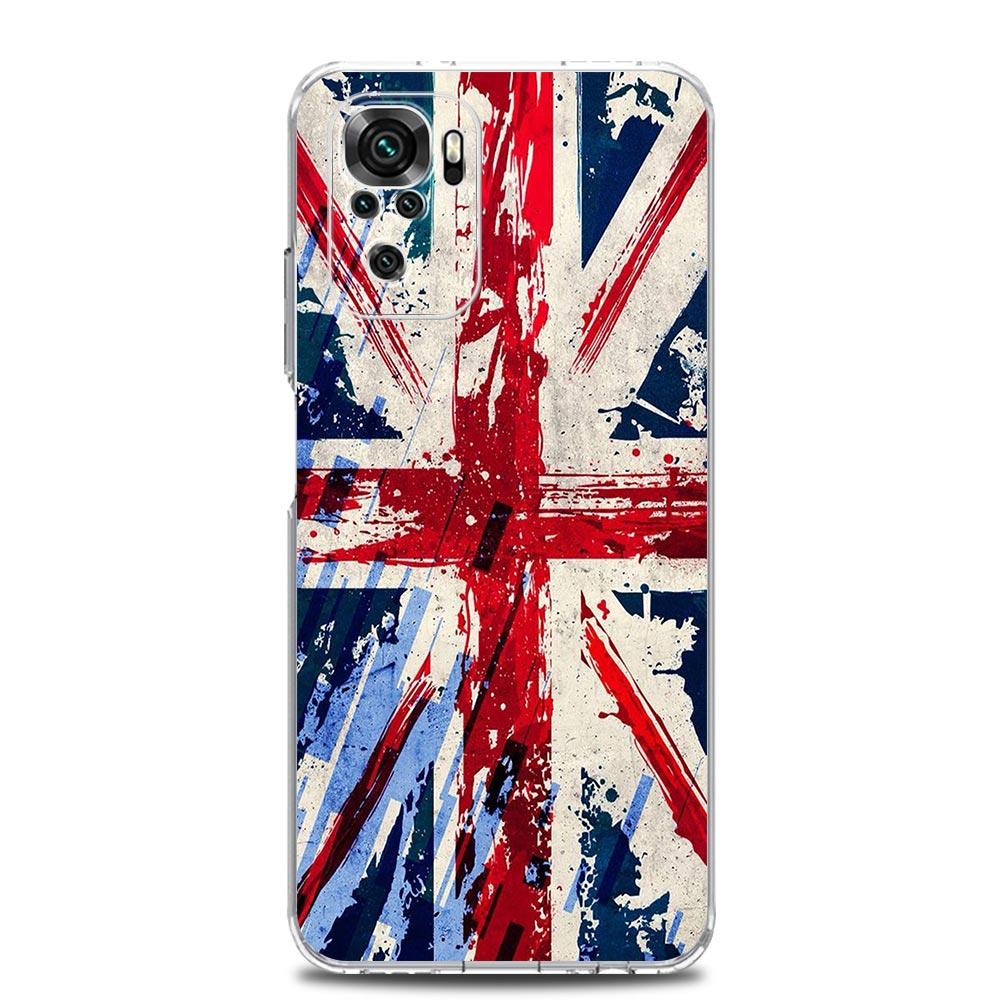 National Flag RU FR UK Soft Phone Case For Xiaomi Redmi Note 15 14 13 12 4G 10 11 Pro Plus 5G 14C 13C 12C 10C 9A Cover