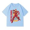 Iron Man Boys Short-sleeved T-shirt Children 2025 Summer Cotton Top Cartoon Loose Casual Children's Clothing