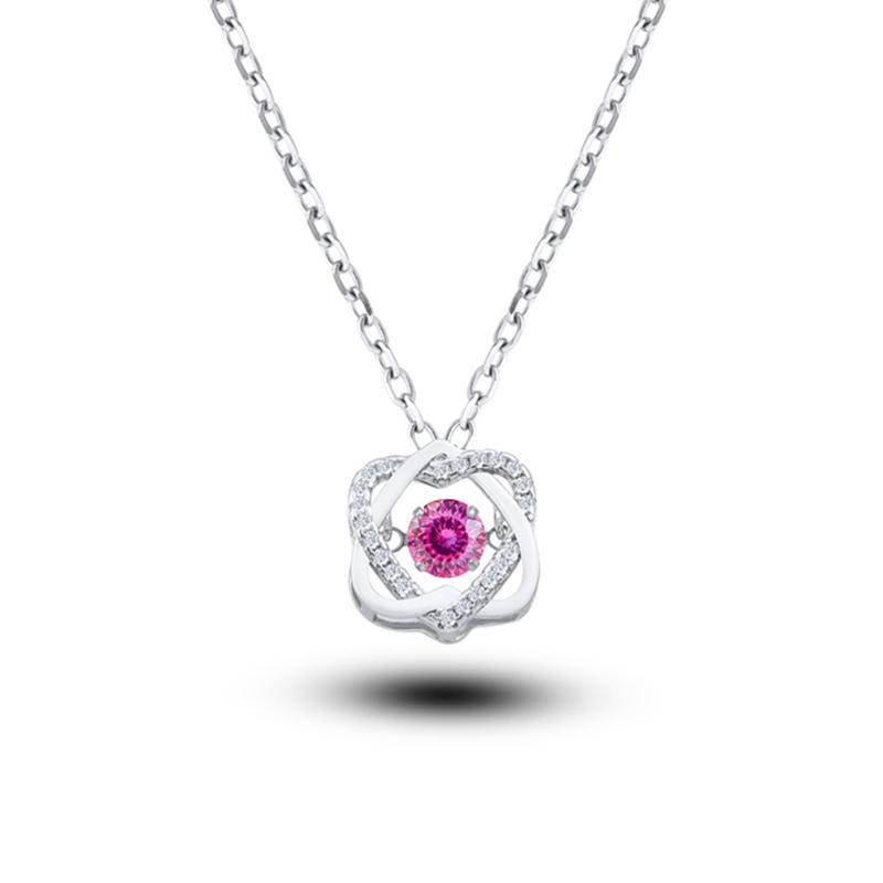 0.5ct Moissanite Necklace for Women Sparkling Simulated Diamond Pendant Beating Heart S925 Silver Fine Jewelry Gift