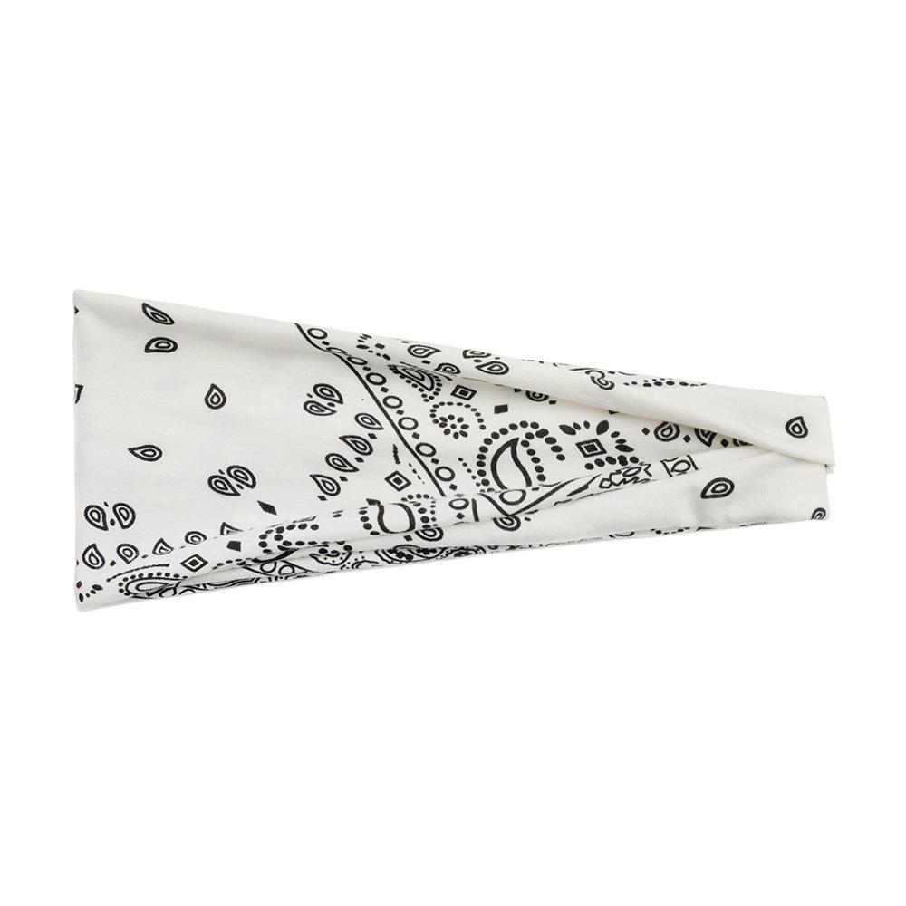 Dámská sportovní jógová pot absorbující čelenka - Široký okraj, Tištěný design, Vlasový doplněk