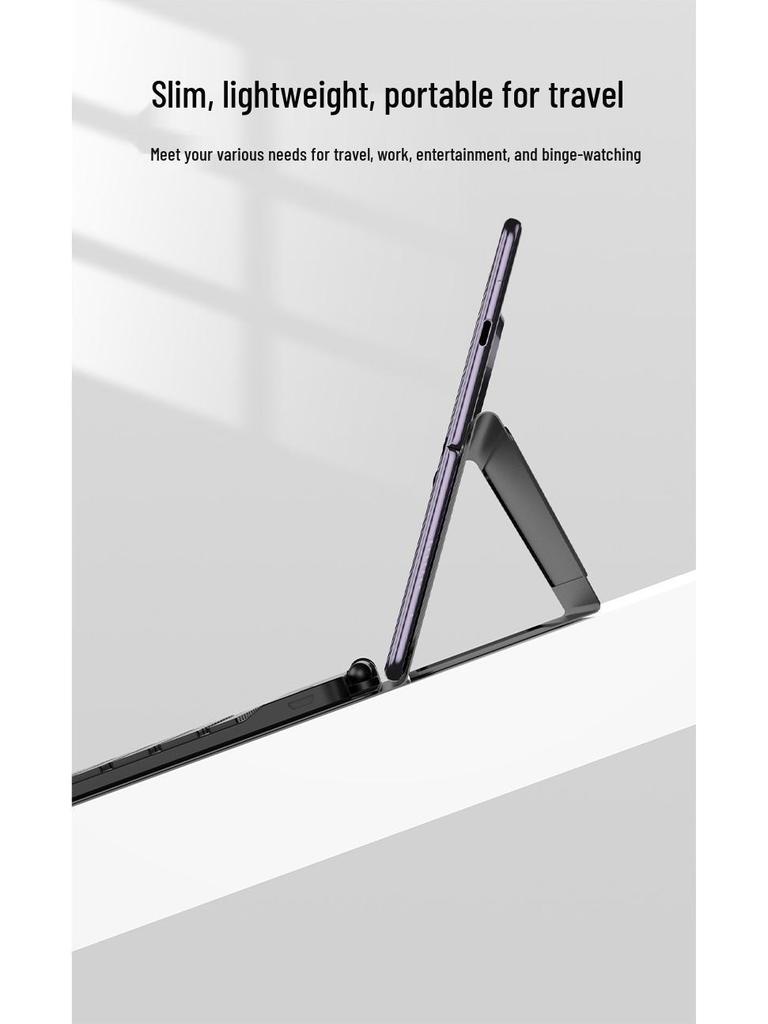 GKK Magnetic Leather Case Stand with Wireless Bluetooth Mouse & Keyboard for Huawei Mate X5/Xs2/X3 Foldable Screen