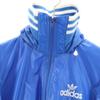 Adidas 70er 80er Vintage Descente Kleeblatt-Logo Nylonjacke S blau mit Kapuze Herren Gebraucht