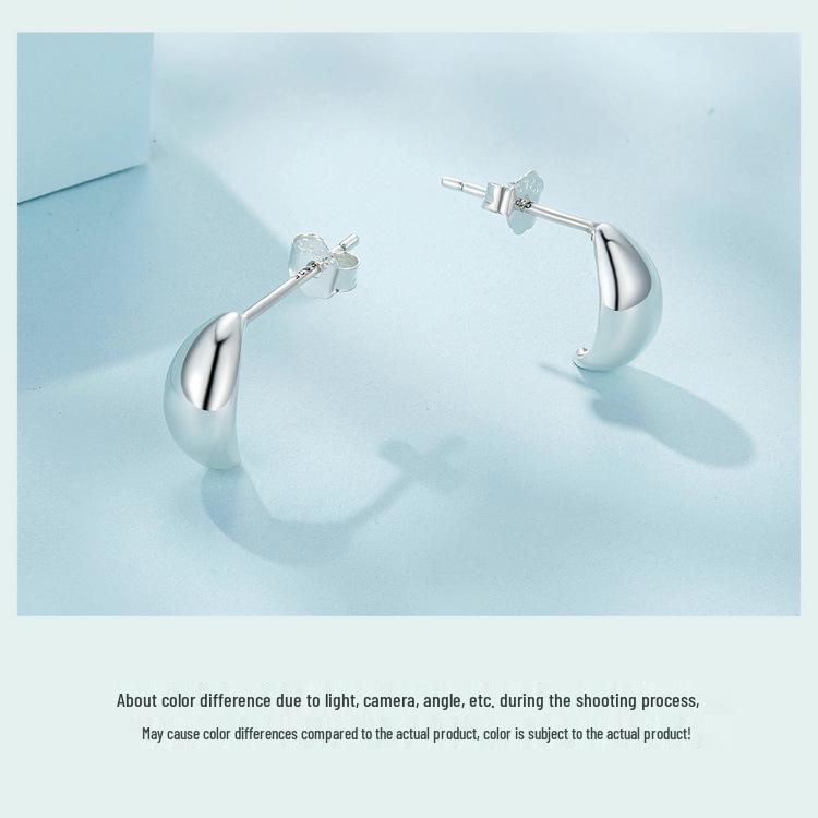Avle Daily Versatile Moon S925 Sterling Silver Earrings for Women - Hot Sale
