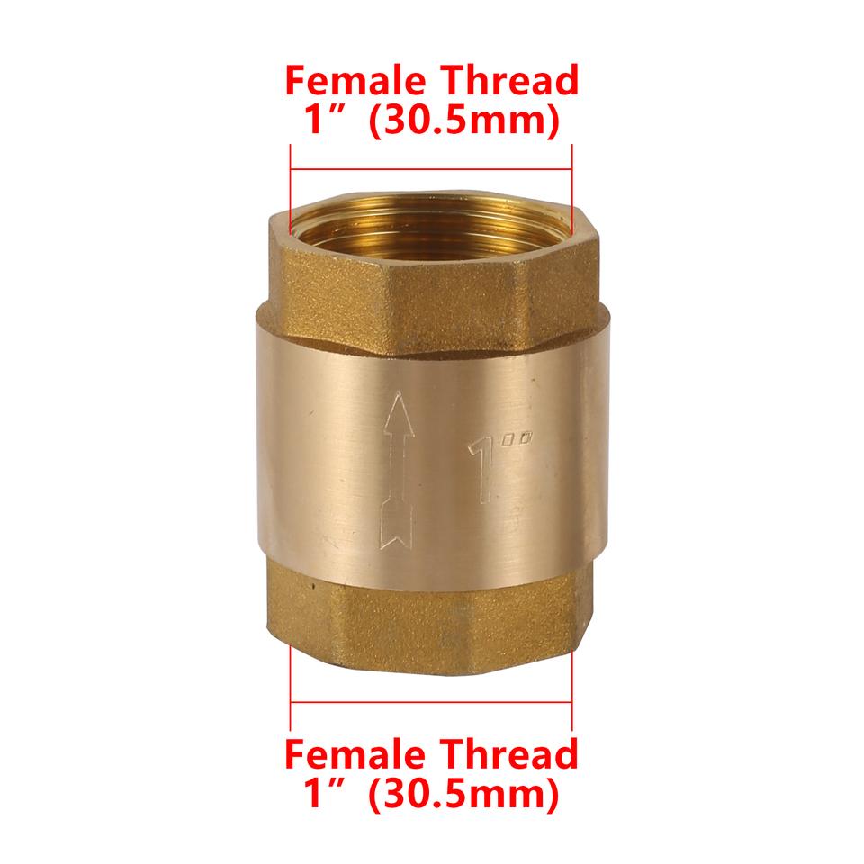 High-Quality Brass Female Thread Vertical Check Valve for Water Pipes