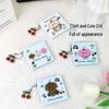 Cherry Dog Keychain Double-Sided Foldable Makeup Mirror - Portable Cosmetic Mirror & Bag Charm for Girls