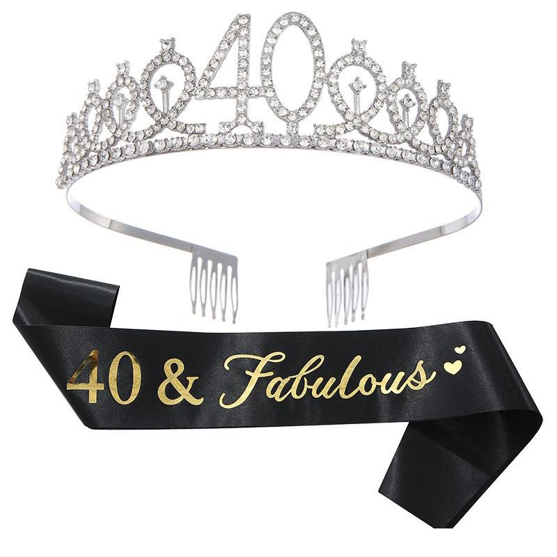 Europäische und Amerikanische Mode Legierung Digitale Krone Stirnband Digitaler Geburtstag Schultergurt Set Geburtstagsparty Ball Kopfschmuck für Mädchen